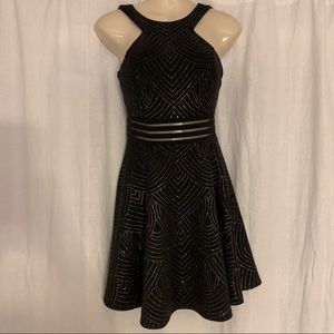 City Studio | Juniors’ Glitter Fit & Flare Dress